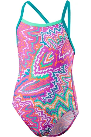 Speedo Plavky Orbit Groove Allover Thinstrap Crossback, 24