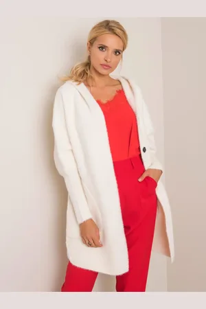 Factory Price Dámský kabát Fashionhunters Ecru