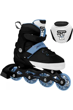 Spokey JOY Detské kolieskové korčule, čierno-růžové, ABEC7 Carbon, veľ. 31-34
