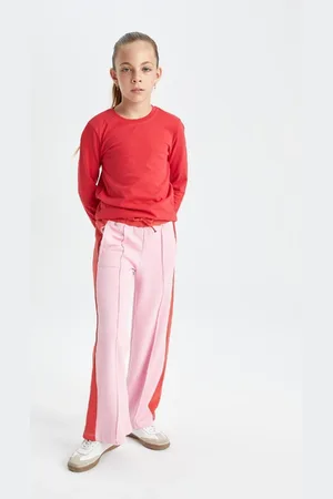 DeFacto Girls Color Block Wide Leg Wide Leg Sweatpants