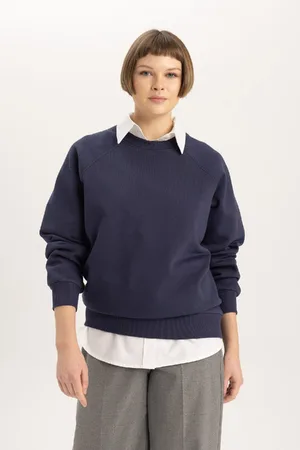 DeFacto Oversize Fit Crew Neck Thick Basic Sweatshirt