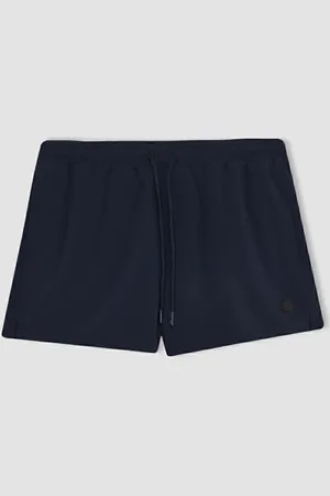 DeFacto Fit Andy Printed Stretchy Textured Short Size Sea Shorts