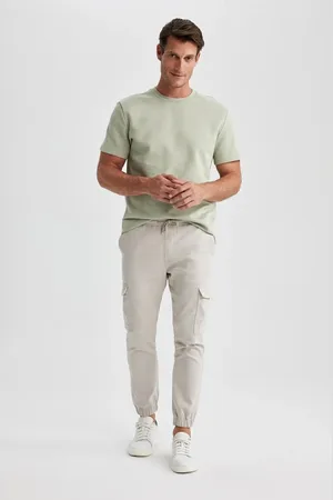 DeFacto Jogger Tactical Pants Slim Fit Slim Cut Regular Waist Cargo Pocket
