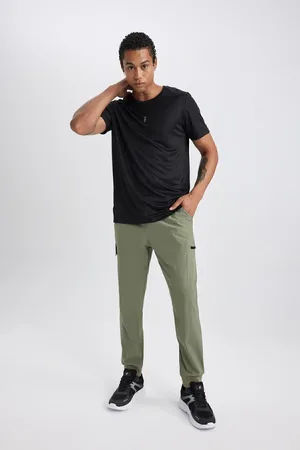 DeFacto Fit Jogger Sweatpants Standard Fit Cargo Pocket Woven Waist Elastic Leg