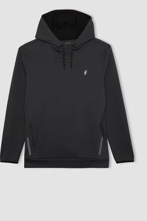 DeFacto Fit Standard Fit Hooded Printed Pocket Sweatshirt