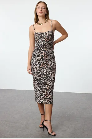 Trendyol Multicolored Bodycon Leopard Print Dress