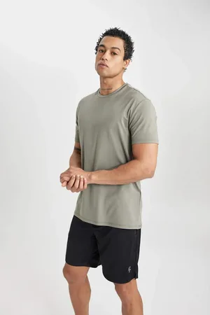 DeFacto Fit Standard Fit Crew Neck Basic Plain Short Sleeve T-Shirt