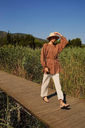 DeFacto Manuka X Straight Fit Linen Trousers