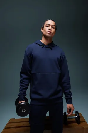DeFacto Fit Standard Fit Crew Neck Scuba Diving Fabric Sportsman Sweatshirt