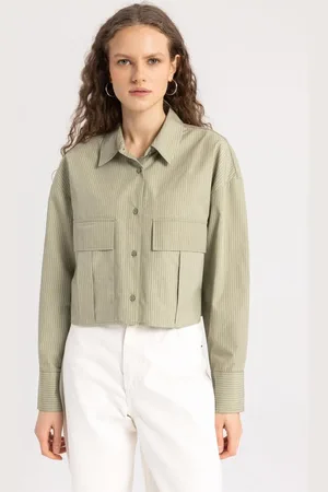 DeFacto Regular Fit Basic Poplin Basic Long Sleeve Shirt