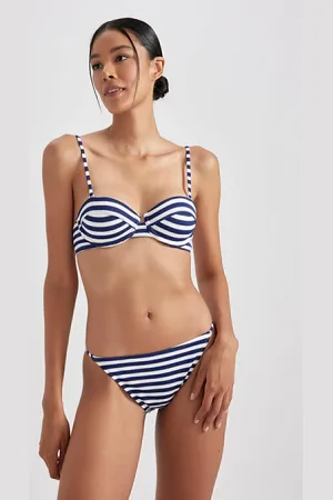 DeFacto Fall In Love Regular Fit Striped Bikini Bottom