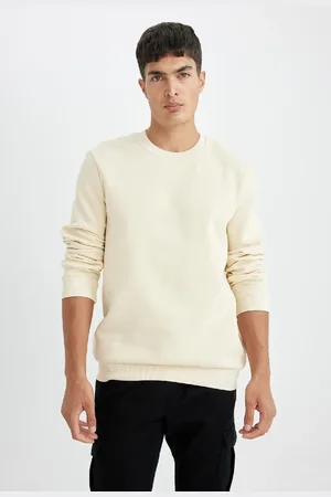 DeFacto Regular Fit Crew Neck Basic Plain Sweatshirt