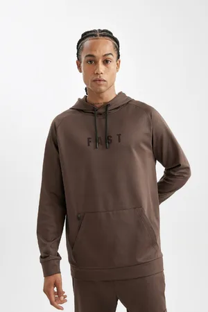DeFacto Fit Standard Fit Hooded Pocket Scuba Diving Fabric Sports Sweatshirt
