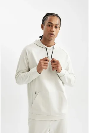 DeFacto Fit Standard Fit Hooded Pocket Scuba Diving Fabric Sports Sweatshirt