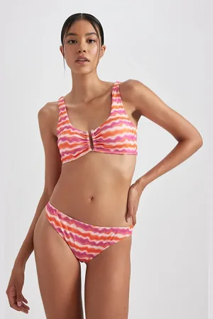 DeFacto Fall In Love Regular Fit Patterned Bikini Bottom