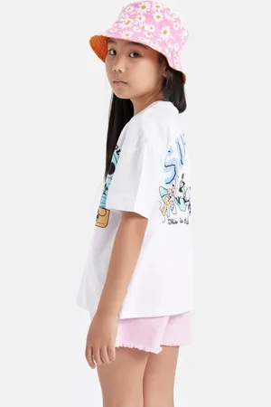 DeFacto Girls Disney Mickey Mouse &friends Relax Fit Crew Neck Short Sleeve T-Shirt