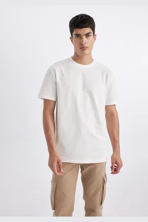 DeFacto New Regular Fit Crew Neck Short Sleeve 100% Cotton Basic Plain T-Shirt