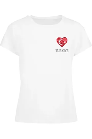 Merchcode Turecko s dámským každodenním tričkem bílé barvy