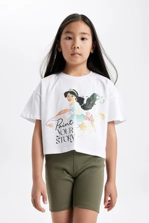 DeFacto Girls Disney Princess Crew Neck Short Sleeve T-Shirt