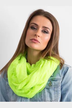 Factory Price Fluo žlutý šátek s metalickou nití