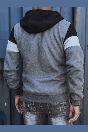 D-Street Bluza męska z kapturem ciemnoszara