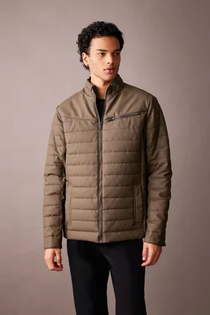 DeFacto Slim Fit Slim Cut Stand Collar Zippered Pocket Faux Leather Jacket Coat