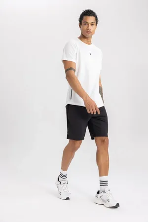DeFacto Black Fit Slim Fit Slim Cut Zipper Pocket Quick Drying Sports Shorts