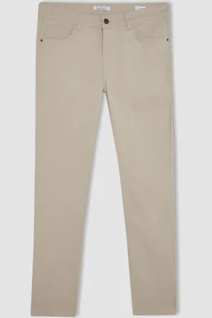 DeFacto Chino Canvas Trousers Slim Fit Slim Cut Pocket Skinny Leg