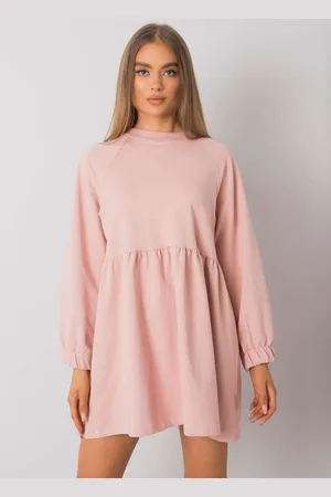 BASIC FEEL GOOD Zaprášené růžové šaty s dlouhým rukávem od Bellevue
