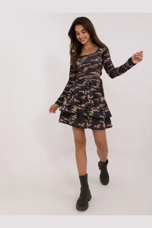 Factory Price Khaki dámská maskáčová sukně s volány