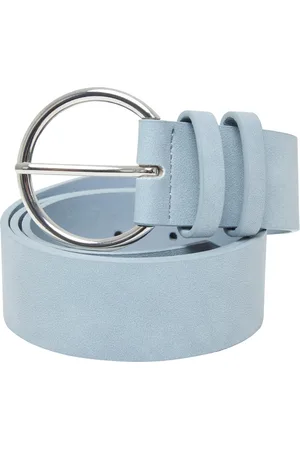 Urban classics Pásek Basic Suede PU Belt modrý