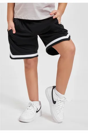 Urban classics Chlapecké šortky Stripes Mesh černé