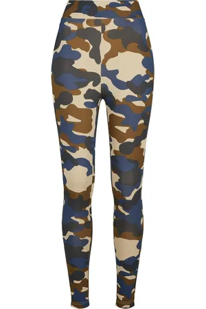 Urban classics Dámské letní olivové camo legíny Camo Tech s vysokým pasem