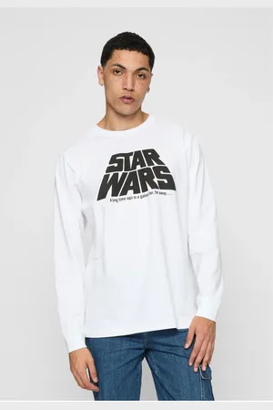 Merchcode Fotografická koláž Star Wars s dlouhým rukávem bílá