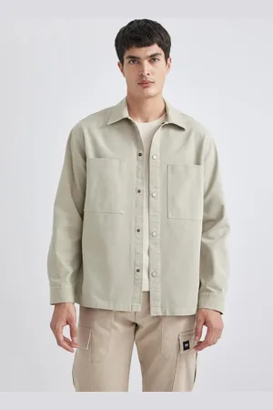 DeFacto Relax Fit Polo Neck Shirt Jacket