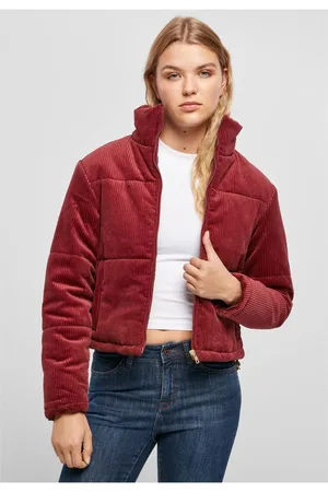 Urban classics Dámská manšestrová bunda bordó