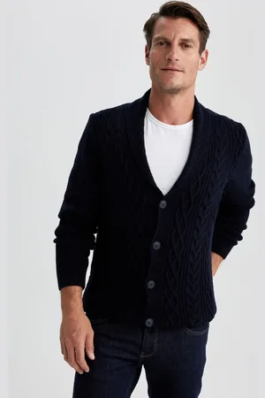 DeFacto Standard Fit Shawl Collar Knitwear Cardigan