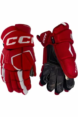 CCM Hokejové rukavice Tacks AS-V PRO Red/White Senior 13 palců
