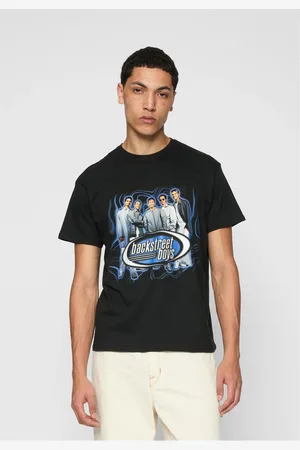 Merchcode Backstreet Boys Throwback Oval Tee černé