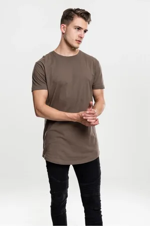 Urban classics Armádně zelené tričko ve tvaru Long Tee