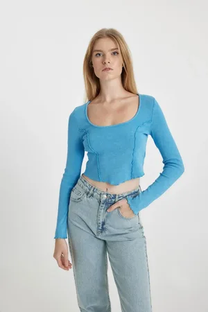DeFacto Cool Fitted Ribbed Camisole Long Sleeve T-Shirt