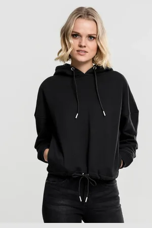 Urban classics Dámské kimono s kapucí černé