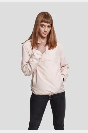 Urban classics Dámská bunda Basic Pull Over Jacket světle růžová