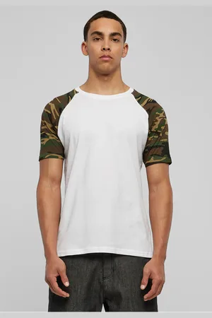 Urban classics Raglánové kontrastní tričko wht/woodcamo