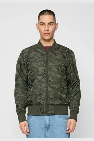 Urban classics Bunda Tonal Camo Bomber Jacket tmavě olivová