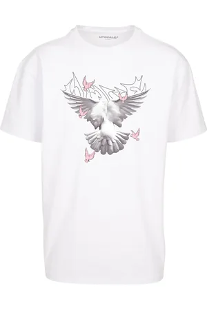 Mister Tee Bílé tričko Doves Oversize