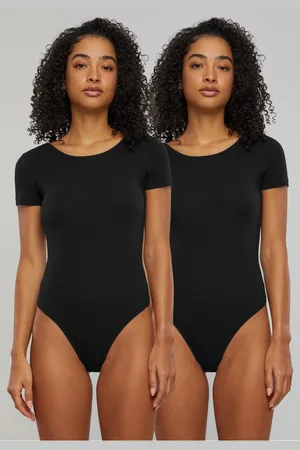 Urban classics Dámské body Organic Stretch Jersey - 2-Pack černé+černé