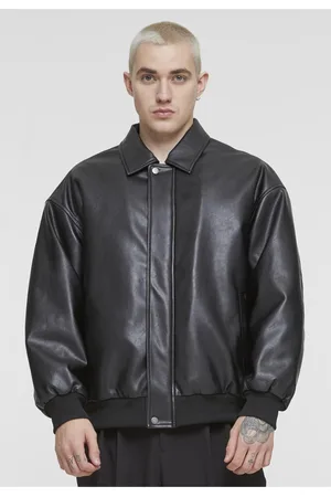 Urban classics Pánská syntetická kožená bunda černá