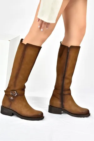 Fox Mink Short Heel Women