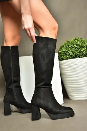 Fox R282230102 Black Suede Platform Women